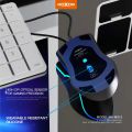Mouse MOXOM MX-MS10 Razor LED Gaming Wired Mouse High DPI Optical Sensor Classing Gaming Mouse Ergonomic Design Wired Mice. 