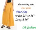 Long Pant / Palazzo pant / trouser / Elephant Pant /High Quality Ladies Viscose Free size Pant. 