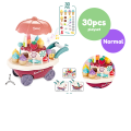 HOT Iskiddo 30 PCS / 42 Pcs Ice Cream Candy Cart Kitchen Playset Kids Toy Girls Pretend Play Toys Troli Aiskrim Music Light. 
