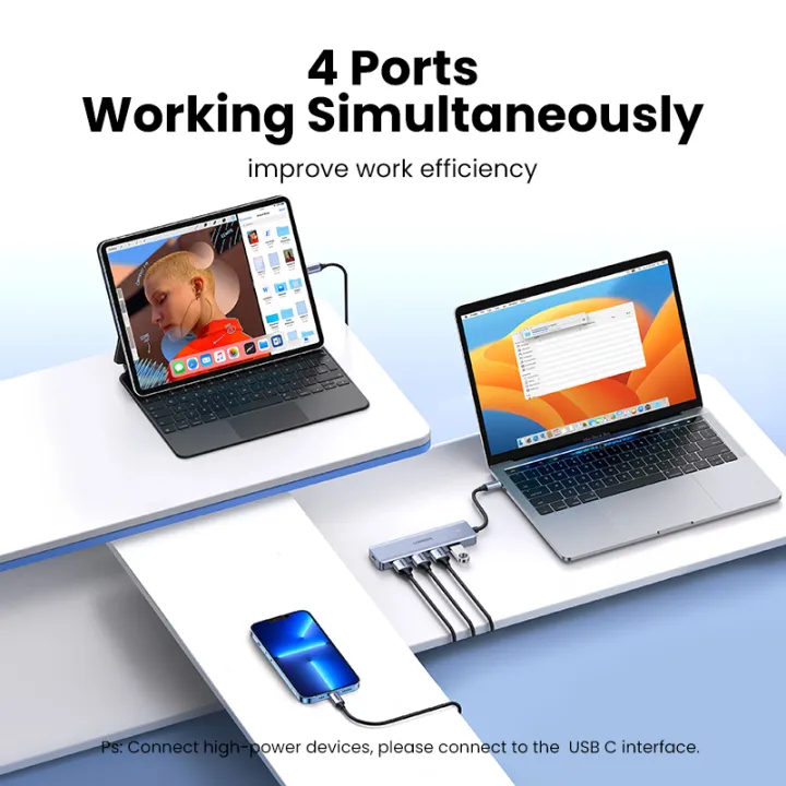 UGREEN%204-in-1%20USB%20C%20Hub,%20USB-C%20to%203xUSB%203.0%20Adapter%20with%20Power%20Delivery%20Port,%20Slim%20Multi-Port%20Adapter%20Compatible%20with%20MacBook%20Pro/M1/M2,%20Samsung%20Galaxy%20S25/S24,%20Dell%20XPS,%20Chromebook,%20iMac,%20Daraz%20Free%20Delivery%20-%20Image%204