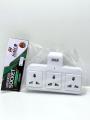 Multi plug wall Socket adapter - 13A Square Pin Multi Socket 3 way Universal type outlet -  Travel adapter. 