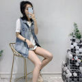 Sleeveless Hot Loose-Fitting Waistcoat Vest Women's Vest Internet Hot Coat Women's Clothing Denim Long Summer 2024 Korean Style. 