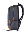 Gear Classic 20L Small Faux Leather Water Resistant Anti Theft Laptop Bag/Backpack for Men/Women (Navy-Tan)(FROM INDIA)NUZ. 