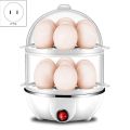 Electric Boiled Egg Cooker Boiler Heating Stainless Steel Steamer Pan Double Layer Cook Tools Kitchenware-Lemon Yellow. 