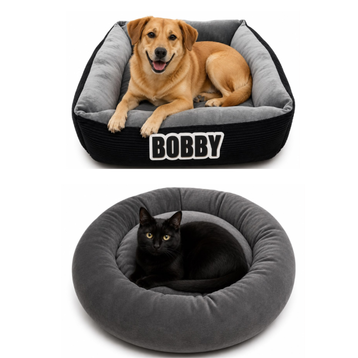 Pet bed Cat and Dog bed from sizes Large to 2XL with free customized pet name