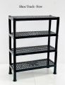 4 Tier Plastic Shoe Rack Black. 