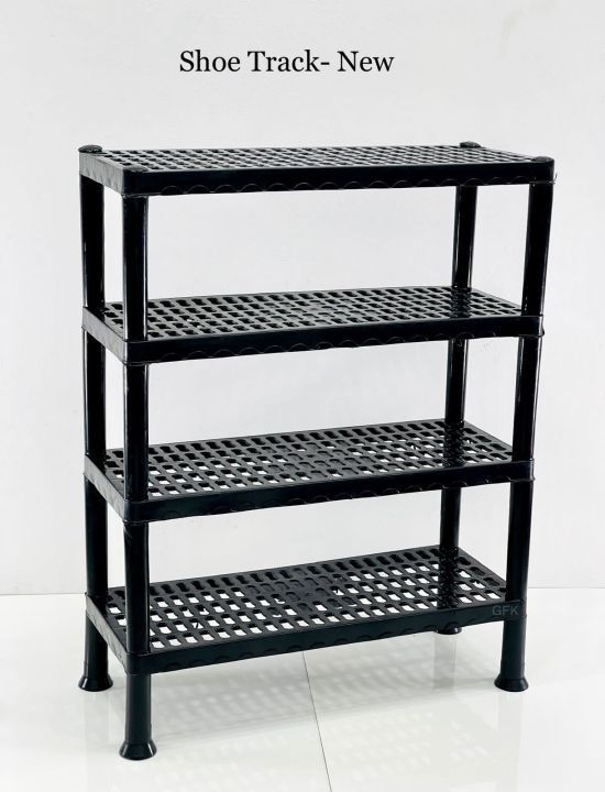 4%20Tier%20Plastic%20Shoe%20Rack%20Black%20-%20Image%202