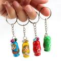 12x Wooden Stacking Dolls Pendant Russian Dolls Key Rings Russian Nesting Dolls Keychain for. 
