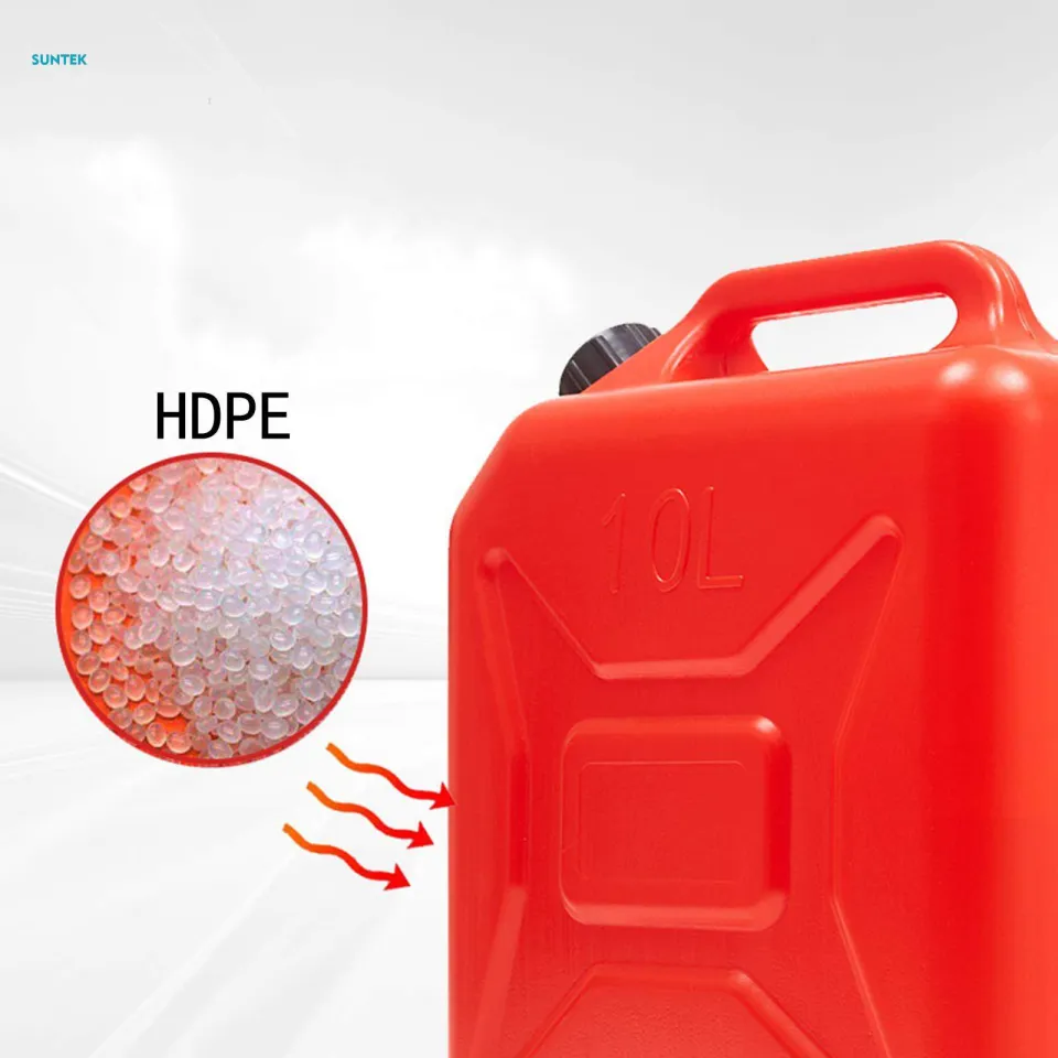 thumbnail image 2 of 10L (2.64 Gal) Portable Gasoline Tank - Static Siphon, Auto Shut-off, Shockproof For RV, Boat, Lawn Mower 2 of 9