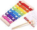 Wooden 8-tone Hand Knock Piano Toy For Children, Early Education Musical Instrument For Toddlers. 