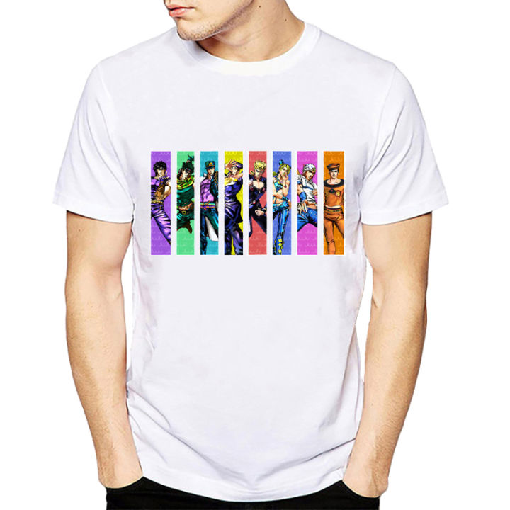 JoJo Bizarre Adventure All Star T Shirt Design Manga Anime T-shirt Cool Novelty Funny Tshirt Style Men Printed Fashion Tee