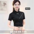 Blue Long Sleeved Shirt Women's Business Wear Korean Style Temperament White-Collar Worker Formal Suit Work Clothes Spring, Summer, Autumn All-Match White Shirt. 