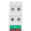 3 Phase AC Voltmeter Din Rail Mount LCD Digital Display Voltage Meter 60-450V. 