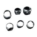 【Grand Sale】Punk Cross Titanium Steel Ring Trendy Retro Sword Rotating Roman Personality Ring. 