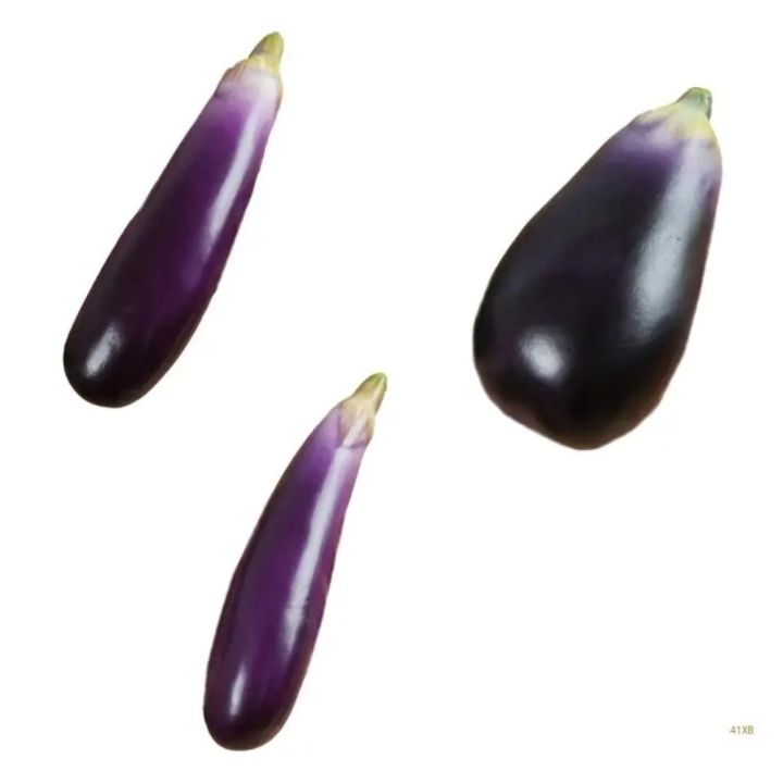 Kids Teaching Toy Foam Artificial Eggplants Lifelike Soft Eggplants Model Handicrafts Fake Vegetable Window Display Props