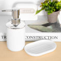 4 Pcs Plastic Bathroom Accessory Set,Bath Toilet Brush Accessories Set with Toothbrush Holder,Toothbrush Cup. 