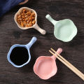 1/4pcs Mini Seasoning Bowl All-purpose Wheat Straw Seasoning Small Dish with Handle Sauce Vinegar Seasoning Dish Sauce Snack Plate. 