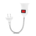 E27 Lamp Base Universal EU US Plug Bulb Holder With Switch Adjustable Socket Holder Energy Saving LED Desk Bulb Base Converter 1Pcs. 