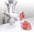 Meat Grinder Meat Mincer - Silver Manual Meat Mincers,Sausage Stuffer Hand Grinder,Hand Crank Mincer Grinding Machine Kitchen Tools for Ground Meat,Enema,Ramen,and Biscuit Making. 