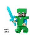 Minecraft Domestic Educational Building Blocks Minifigures Steve Alex Knight Drowned Corpse Zombie Hunter. 