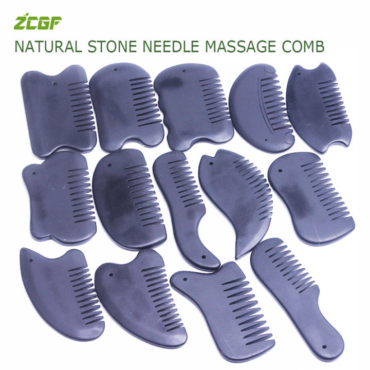Eletric Bianstone Gua Sha Board Tools Hot Compress Heating Vibration Back Facial Massager Meridian Lymphatic Drainage Scraping Heating Vibration Scraping Neck Face Skin Lifting Removal Wrinkle Tool