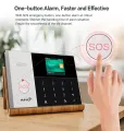 PG-105 WIFI GSM Alarm System 433MHz Home Security Alarm Smart Kits RFID PIR Motion Detector with IP Camera APP Control. 