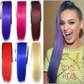 Long Straight Hair Pony Wig Ponytail Tail Hair Cosplay Hair Wig Fiber Synthetic Fake Hair Extensions For Women C680 B. 