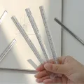 Panda Online 1PCS Transparent Triangle Ruler Cute 15cm Paint Drawing Measuring Ruler For Artists Designers Student Stationery. 