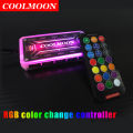 Coolmoon Rgb Remote Controller Dc12v 5a Led Color Intelligent Fan Controller With 10pcs 6pin Fan Ports 2pcs 4pin Bar Ports. 