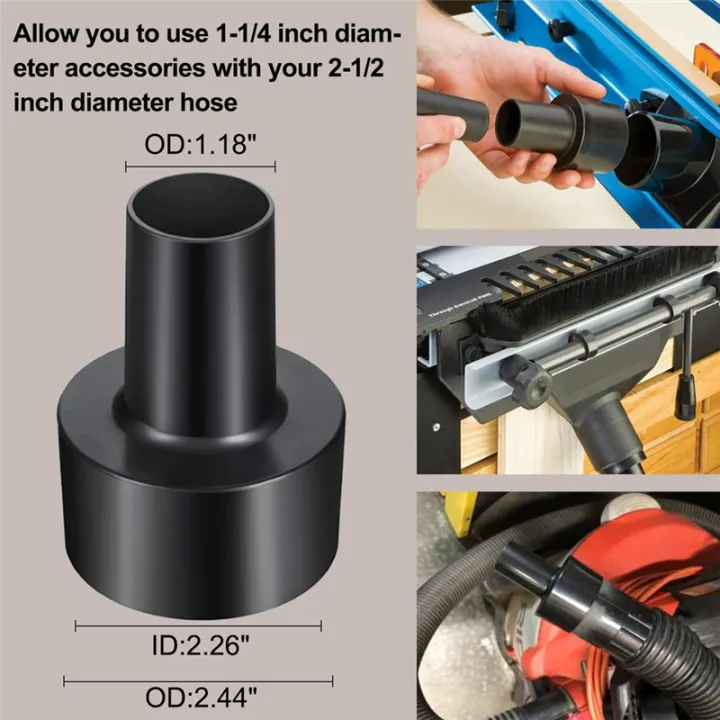 Vacuum%20Brush%20Attachment%201%201/4%20Inch%20Round%20Soft%20Horse%20Hair%20Vacuum%20Brush%20Bristle%20with%202%201/2%20Inch%20to%201%201/4%20Inch%20Hose%20Adapter%20Replacement%20Accessories%20-%20Image%203