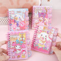 Anime Kawaii Sanrio Diary Notebook My Melody Kuromi Cinnamoroll Cartoon Student Portable Notebook Kids Birthday Girl Gifts. 