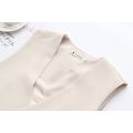 Plus Size XL-4XL Black Beige Women's Sleeveless Vests Ladies's Elegant Spring Autumn New Officewear Blazers. 