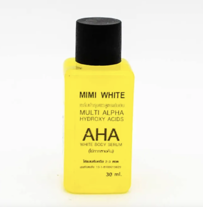 Mimi White Multi Alpha Hydroxy Acid AHA Yellow