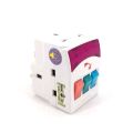 3 Way Adapter Multi Switch Socket Adaptor With LED Indicator 3 Switches Neon Light. 