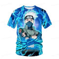 Naruto Series Printed Children's Kakashi 3D Cartoon T-shirt Top 2023 Summer Latest Cartoon Short Sleeve T-shirt Boy's Top 4-14T. 