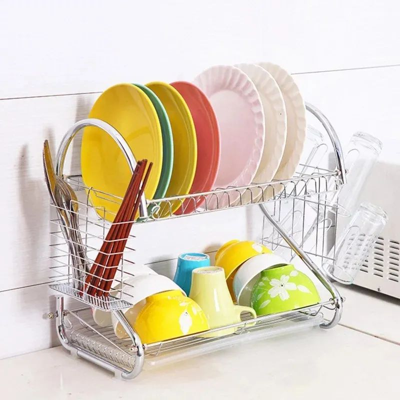 2 Layer Dish Rack 8051S-42 Yellow