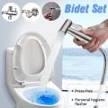 Handheld Bidet Sprayer Shattaf Cloth Diaper Toilet Sprayer Stainless Steel Brushed Bathroom Shower Bidet Spray Set EU Plug. 