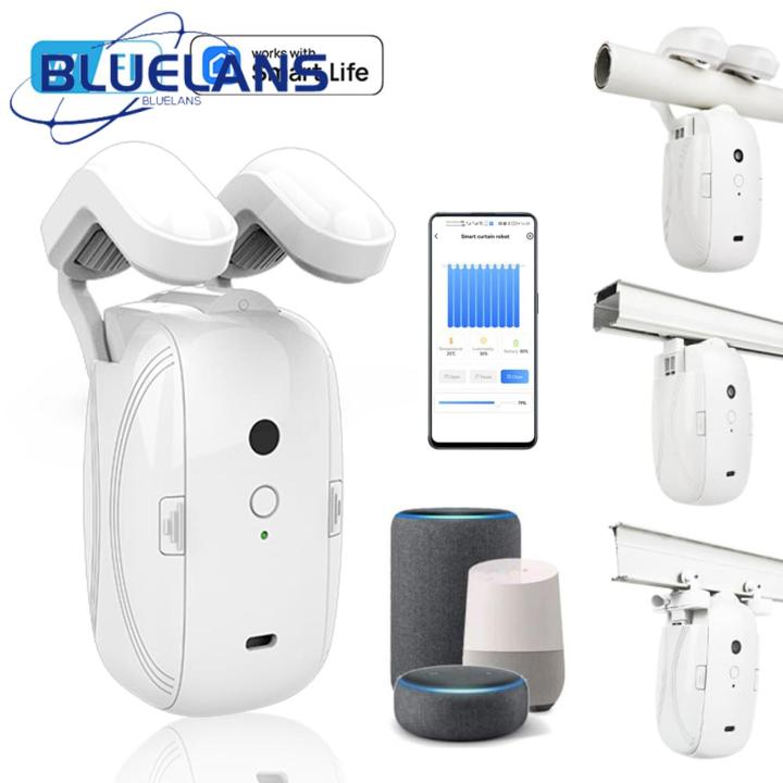 Electric Curtain Opener Smart Curtain Opener with Light Sensor Voice Control Easy Installation High-performance Motor Universal for Southeast Asian Buyers Automatic Curtain Opener
