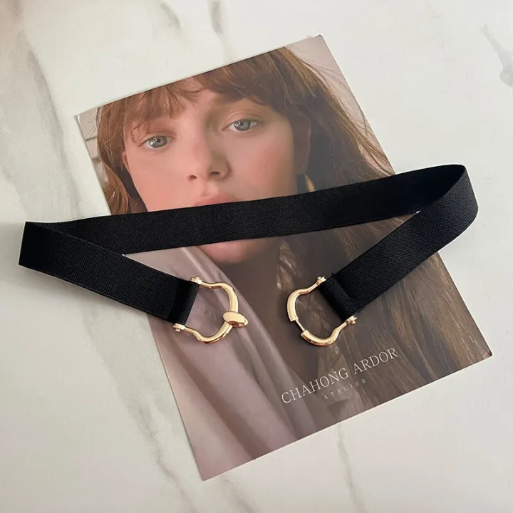 Wide%20Gold%20Metal%20Buckle%20Belt%20For%20Women%20Lady%20Retro%20Solid%20Color%20Elastic%20Skinny%20Waist%20Belts%20Simple%20Dress%20Shirt%20Decorative%20Waistband%20-%20Image%208