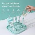 Foldable Baby Feeding Bottle Drying Rack,Space Saving Baby Bottle Folding Drying Rack Portable Bottle Dryer for Nipples, Cups, Pump Parts and Accessories Great for Home. 
