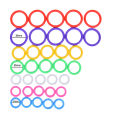 25Pcs Plastic Ring Binder DIY Albums Loose-leaf Book Hoop Opening Binding Supply. 