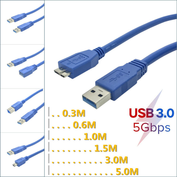 Usb Cable Fast Speed Usb 3.0 Type A To Mini / Female Data Sync Cable Extension Code For External Hard Drive Disk Printer
