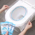 10PCS Biodegradable Disposable Plastic Toilet Seat Cover Portable Safety Travel Bathroom Toilet Paper Pad Bathroom Accessory. 