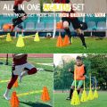 Mansa TUFF Fitness Agility Hurdles Cone Set for Speed and Balance Exercises for All Ages, Suitable for Dog Training, Include - Set 2 Cones & 3 Yellow Bars. 