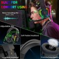 Wired Gaming Rainbow Backlit Keyboard Mouse Headset Mouse Pad Combo for PC,Laptop. 