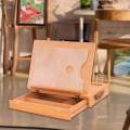 Wood Easel Box with Handle Desktop Sketch Box for Drafting Drawing Sketching. 