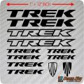 TREK Push Bike Cycle Stickers Mountain Bike Luminous Reflective & PVC Plotter Cutting Stickers 11 Piece Full Set. 