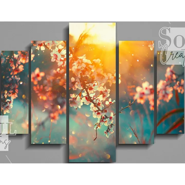 Five%20(5)Pieces%20Modern%20HD%20Printed%20Home%20Decor%20Wall%20Art%20Picture%20Frame%20%20-%20%20Tiger%20in%20Nature%20-%20Image%203
