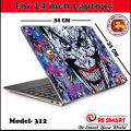 Joker Laptop Skin Protector Sticker With High Quality Matt Laminate (For 14 inch Laptops). 