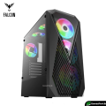 Falcon F8023 Brand New RGB Gaming PC Casing with Side Tempered Glass. 